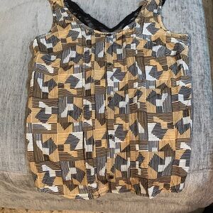 Stylish Women's Top with Black Lace Detail